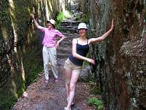 Walking in a canyon