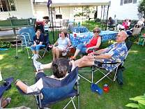 Sitting in the yard