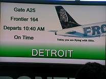 My plane from Denver